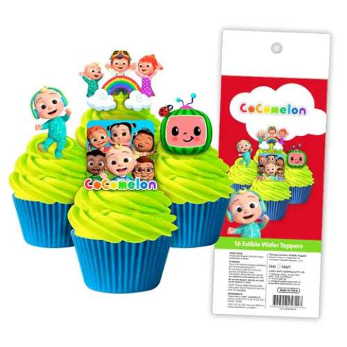 Edible Wafer Paper Cupcake Decorations - Cocomelon